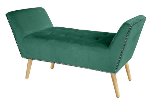 Panca velluto verde classica - panca,