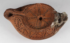 Antica lampada ad olio epoca