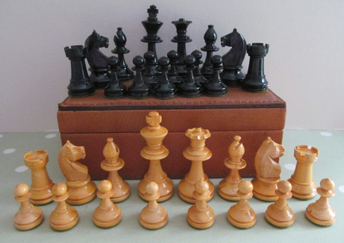 Set scacchi vintage legno - set, in