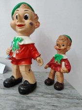 Coppia Pinocchio Ledra Ledraplastic Vintage Pupazzi Di Gomma