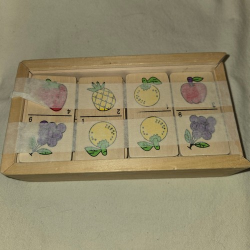 Domino frutta legno vintage - frutta,