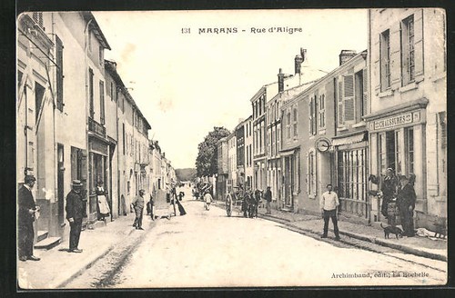 Cpa marans rue aligre - cpa,