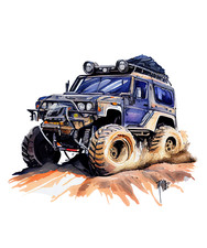 6 adesivi auto sticker 4x4 off