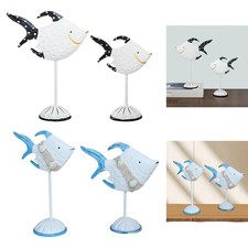 2 Pezzi Sculture di Pesci