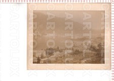 F8033 COMO CITTA E BRUNATE 1920 FOTO ALBUMINA SU CARTONE RIGIDO INCORNICIABILE