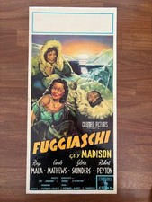101S,LOCANDINA,Fuggiaschi Red Snow,Guy Madison ,Alaska Eskimo,Capitani art  1953