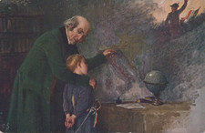 CARTOLINA  ARTE PITTURA VISIONI DI GUERRA IL NONNO C. SACCAGGI NON VIAGGIATA