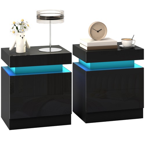 Homcom comodino lucido con - homcom,