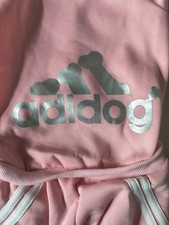 Adidog TUTA CANE felpa pile cucciolo felpa con cappuccio rosa cappotto camicia 