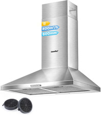 Cappa Aspirante 60 Cm PYRA17SS-60 Acciaio Inossidabile Cappa Cucina Con LED, Sis