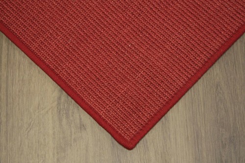 Tappeto sisal bordato rosso - sisal,