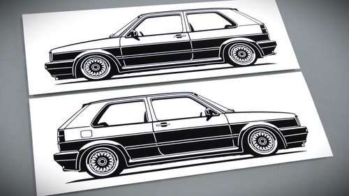 Adesivo golf mk2 - adesivo,