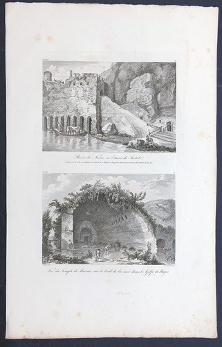Coppia stampe antiche saint - antiche,