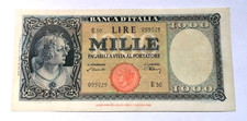 1000 LIRE  ITALIA   - TESTINA -   DECR. MIN.  20/03/1947   - RARA -