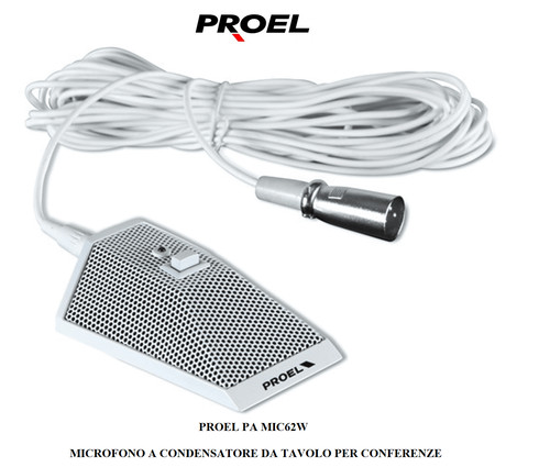 Proel mic62w bianco - proel, pa