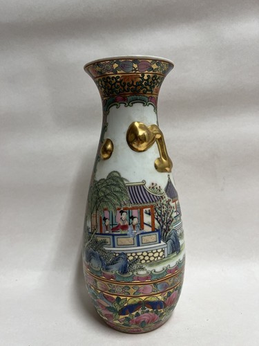 Vaso canton medaglione rosa - vaso,