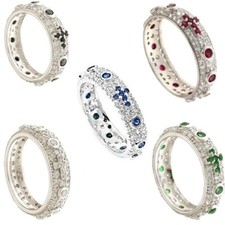 Anello rosario pavè