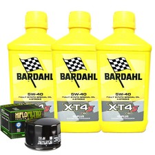 Kit Tagliando Olio Bardahl XT4S 5W40 + Filtro Per Moto Guzzi 1000 SP2 1984>1987