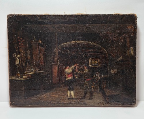 Antico dipinto olio tela - antico,