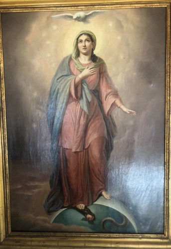 Dipinto olio tela madonna - a,