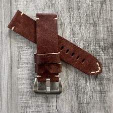 Vera Pelle Spesso Marrone 24mm