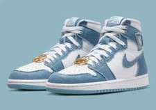 Nike Air Jordan 1 Retro High OG Denim EUR 45 White Blue DM9036 104