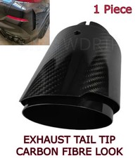 PER FIAT 500 ABARTH MARMITTA SCARICO ACCIAIO PUNTA POSTERIORE EFFETTO CARBONIO SPORT x1