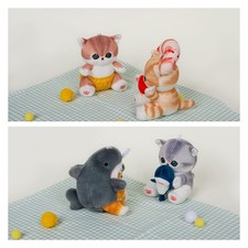 Mofusand Squalo Gatto Gamberetti Peluche Giocattolo Ciondolo Cartone Animato Giapponese Bambola Borsa Decorazione