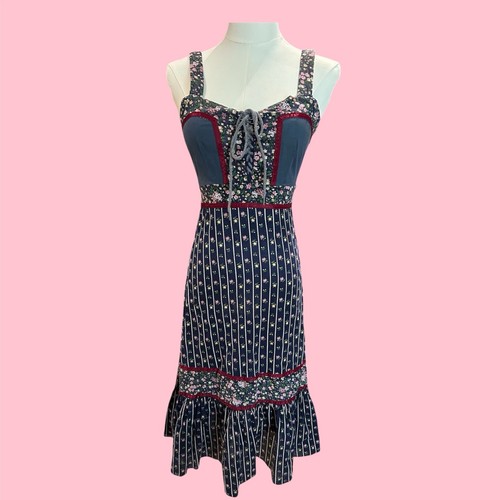 1970s dusty blue - , calico