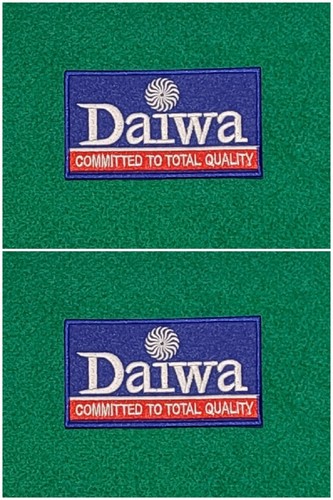 Pair blue daiwa patches - a,