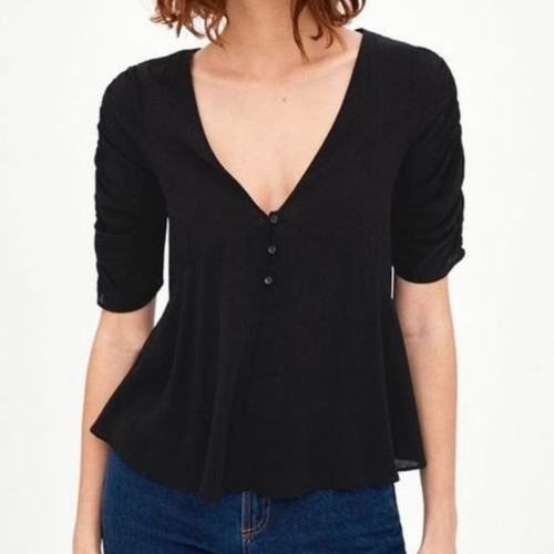 Top zara nero con - nero, scollo