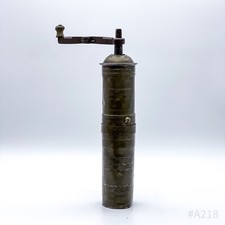 Antico Orientale Macinino Caffè Mühle Moka IN Ottone Con Manovella 27cm