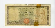 Banconota 50000 Lire Leonardo da Vinci Falso d'epoca