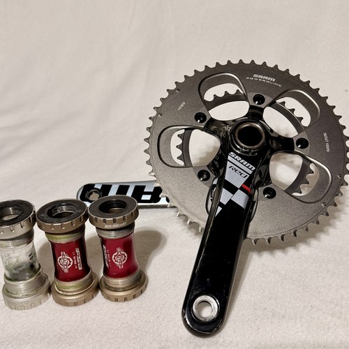 Guarnitura carbonio rossa sram - guarnitura,