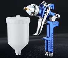 Pistola Vernice Aria 600ml Aerografo Spruzzo HVLP Verniciatura Pittura Spay H827