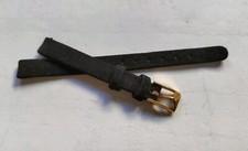 LONGINES VINTAGE LEATHER WATCH STRAP CINTURINO 9MM WITH GOLDEN LONGINES BUCKLE