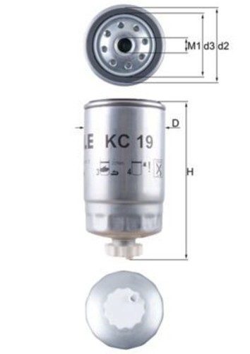 Filtro carburante mahle - carburante,