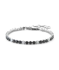 Bracciale STEEL TENNIS ZIRCONI NERI BIANCHI 4US Cesare Paciotti Uomo