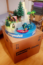 ? PLAYMOBIL RARO DISPLAY  VIKINGHI  1993  GEOBRA VINTAGE DIORAMA ESPOSITIVO