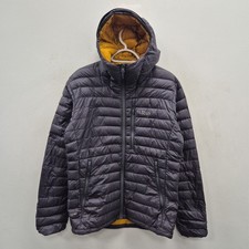 Giacca cappotto Rab Microlight Alpine Puffer con cappuccio acciaio grigio taglia media