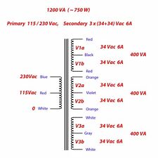 Hi-End Audio Transformer ROTEL mod. 022T-1076N01 06.04 V R for Power Amplifiers