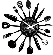 | Orologio Da Parete Cucina Utensili Chef | Design Artistico Con Posate | Decora