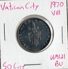Coin Vatican City 50 Lire 1970