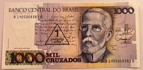 Banconta brasile 1000 cruzados - banconta,