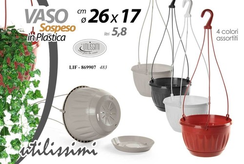 Vaso pianta sospeso - vaso, fiori