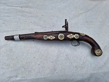 Replica inerte pistola a pietra focaia d'epoca XIX secolo Turchia