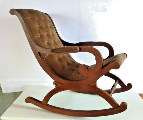 Sedia dondolo vintage - dondolo, legno