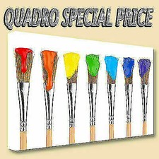 QUADRI MODERNI TELA 30X50 TEMPERA COLORI PITTORE ARTE GRAFICA ACQUERELLI ARREDO