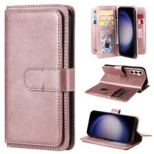 10 Card Magnetic Leather Flip
