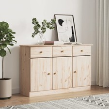 Credenza ALTA 112x35x73 cm in Legno Massello di Pino credenza con ante vidaXL